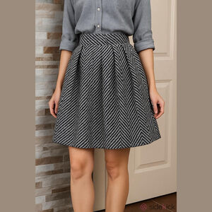 ANTHROPOLOGIE Storm & Marie women wool blend mini skirt Sz 40 US 8 NWT